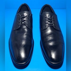 Ecco City Tray Tech Mens Black Leather Plain Toe Derby Shoes Size 11-11.5